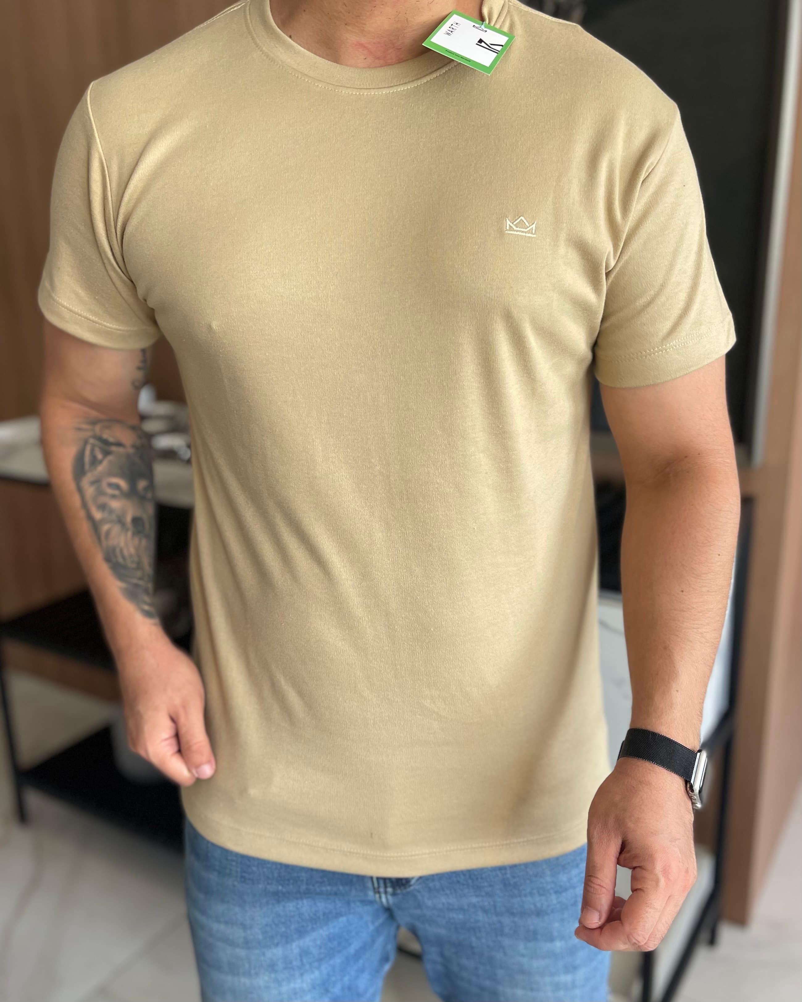 Camisa WARTH Algodão Egípcio - Bege